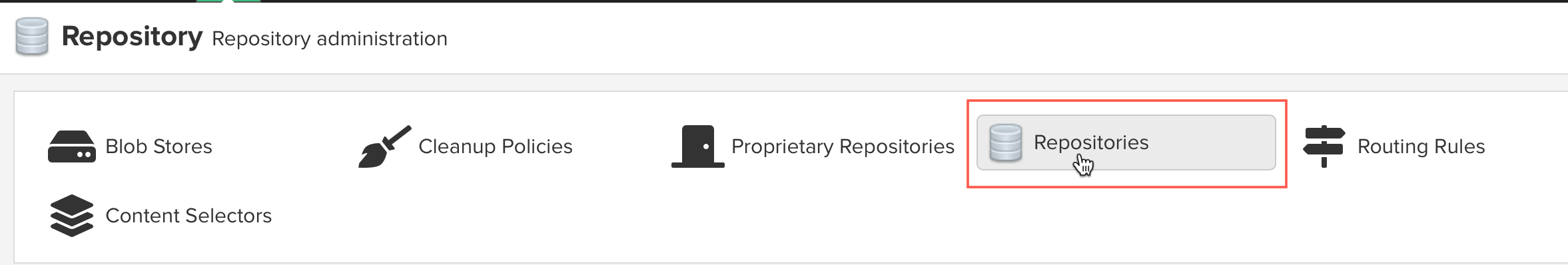 Click Repositories