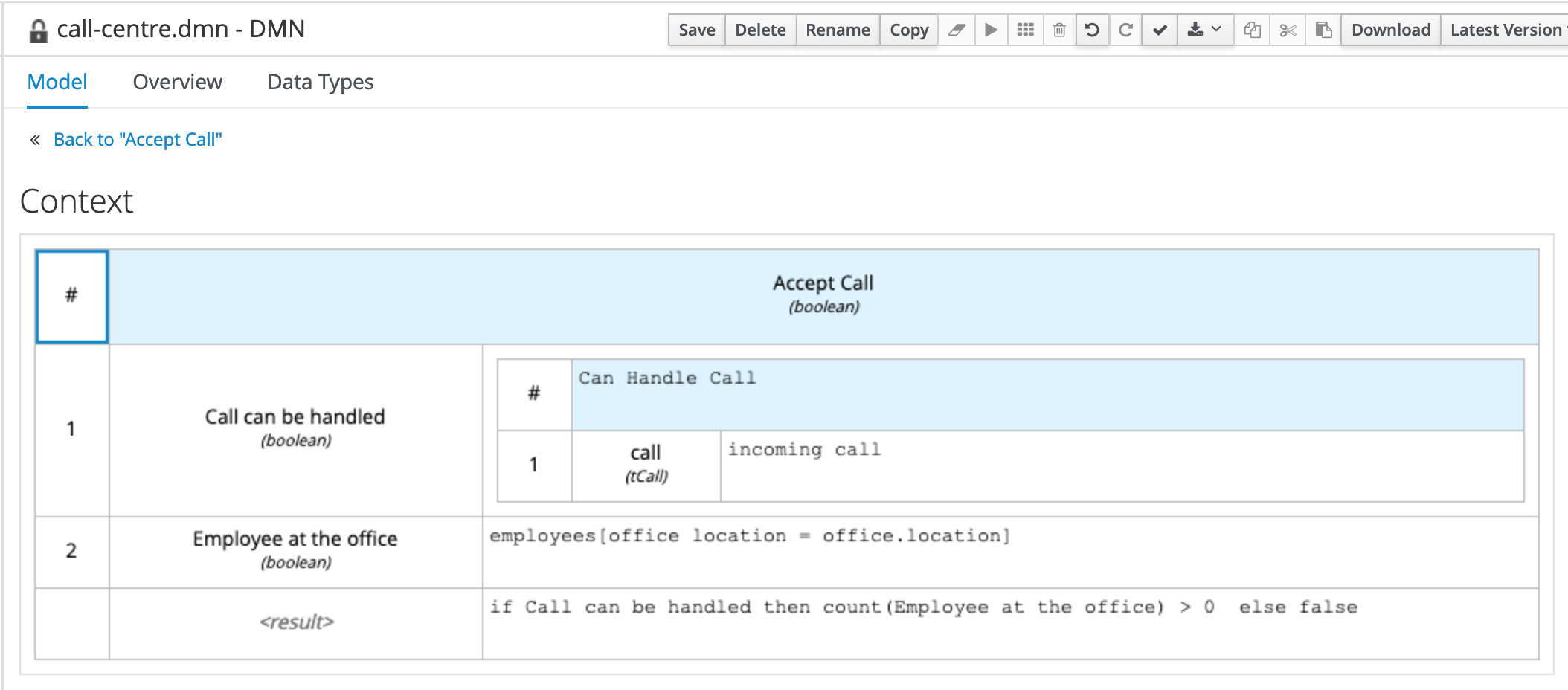 Accept Call Decision