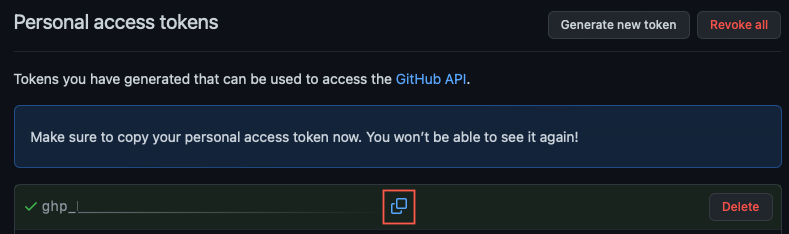 Copy token