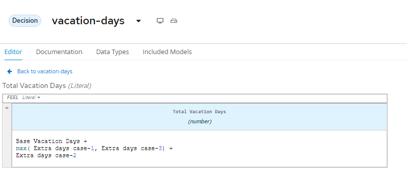 Total Vacation Days with Data Type