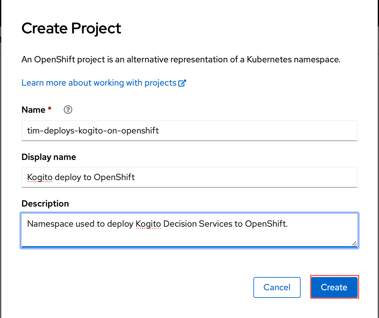 Namespace Creation
