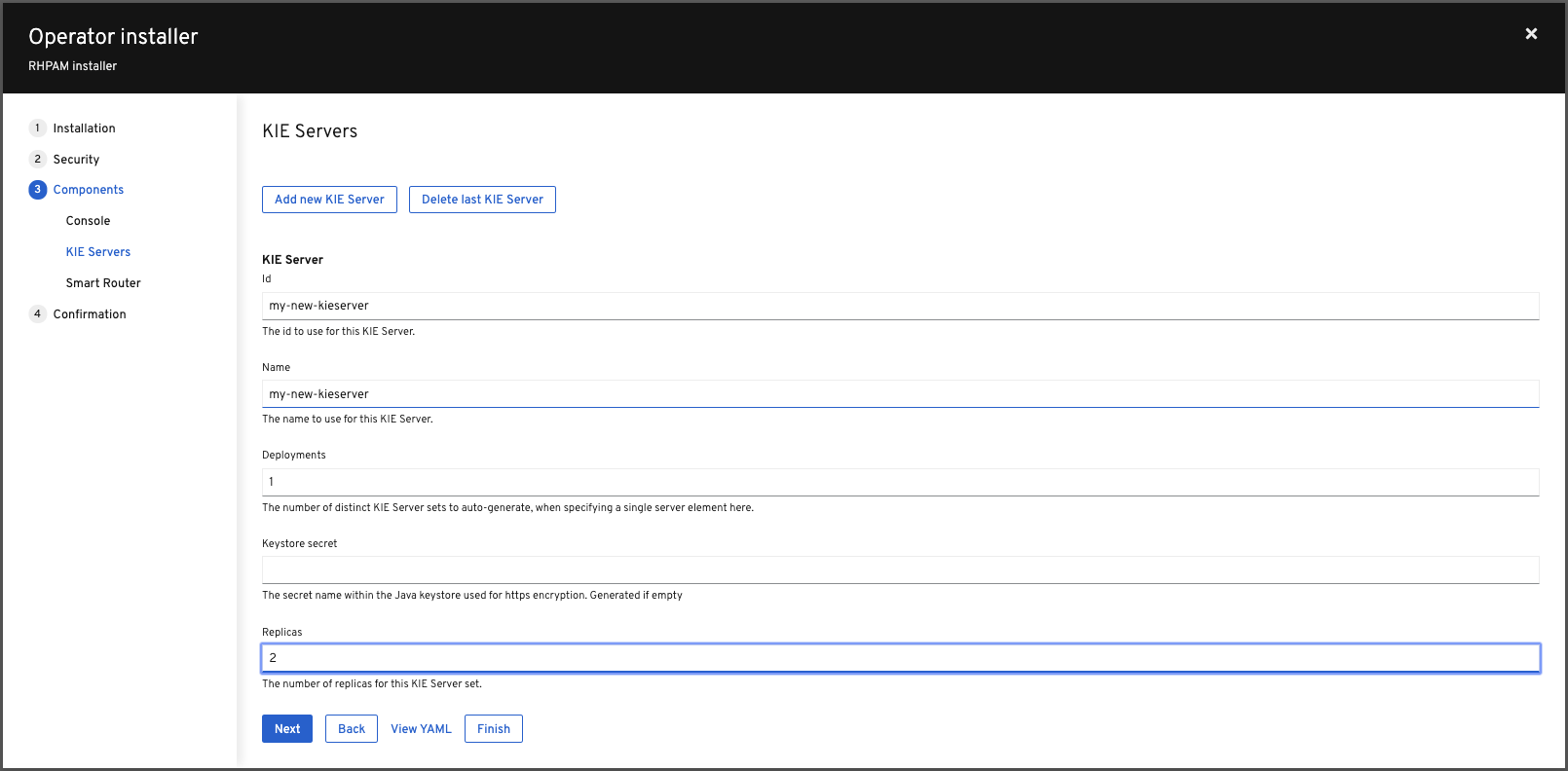 KIE Server Form