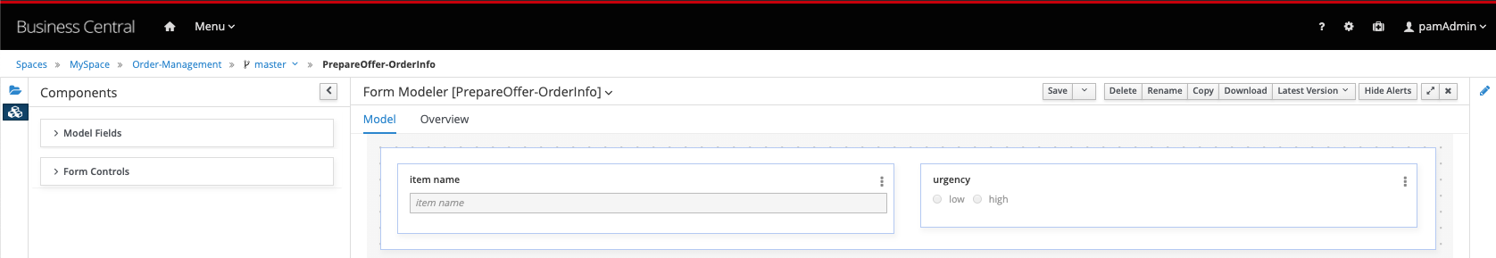 PrepareOffer OrderInfo