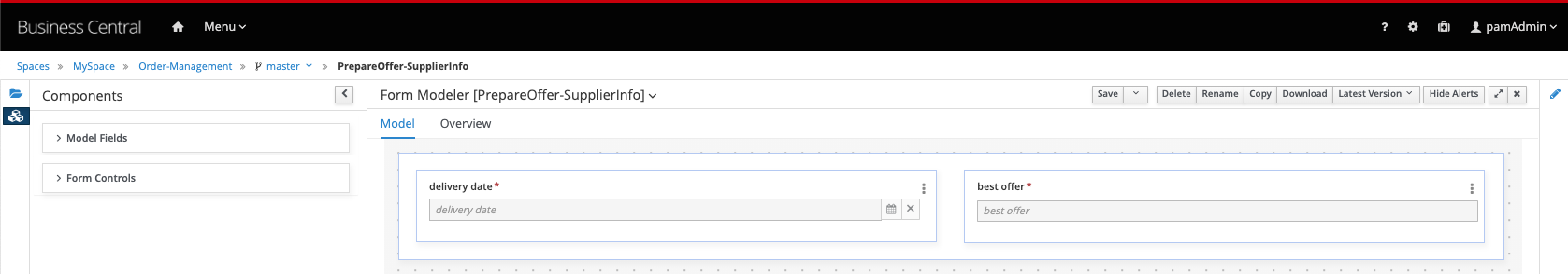 PrepareOffer SupplierInfo