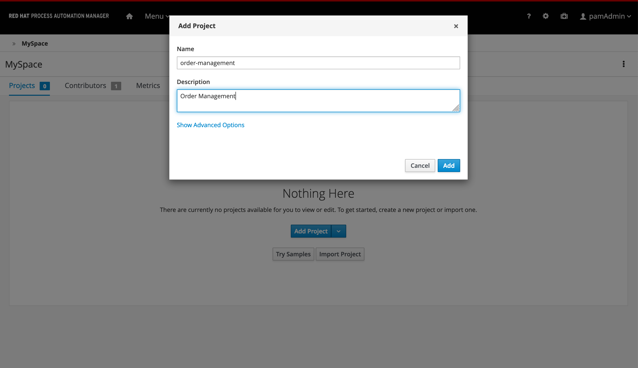 Create project