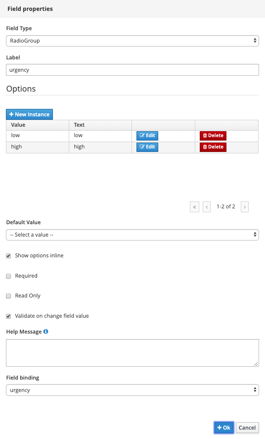 Urgency OrderManagement-Order Field